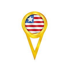 Image showing Liberia pin flag