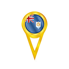 Image showing Anguilla pin flag