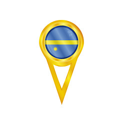 Image showing Nauru pin flag