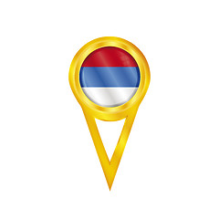 Image showing Serbia pin flag