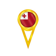 Image showing Tonga pin flag