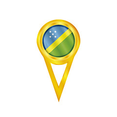 Image showing Solomon Islands pin flag