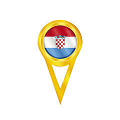 Image showing Croatia pin flag