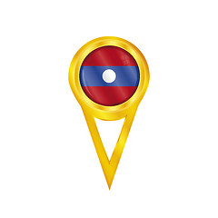 Image showing Laos pin flag