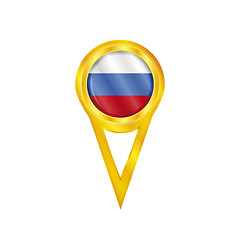 Image showing Russia pin flag