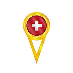 Image showing Switzerland pin flag