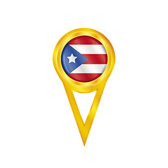 Image showing Puerto Rico pin flag