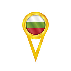 Image showing Bulgaria pin flag