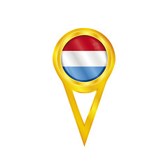 Image showing Netherlands pin flag