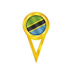 Image showing Tanzania pin flag