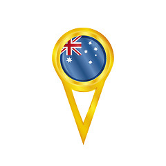 Image showing Australia pin flag