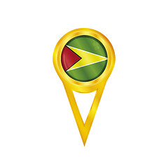 Image showing Guyana pin flag