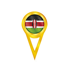 Image showing Kenya pin flag