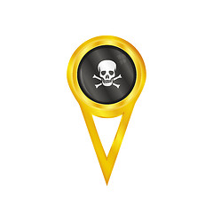 Image showing Pirate pin flag