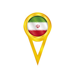 Image showing Iran pin flag