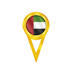 Image showing United Arab Emirates pin flag