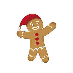 Image showing Happy xmas gingerbread man