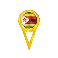 Image showing Zimbabwe pin flag