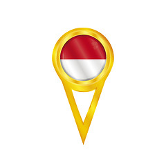 Image showing Indonesia pin flag