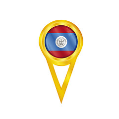 Image showing Belize pin flag