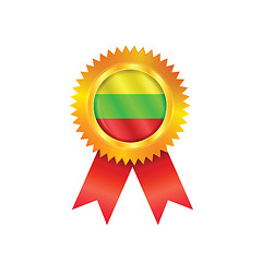 Image showing Lithuania medal flag