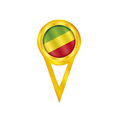 Image showing Congo pin flag
