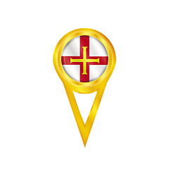 Image showing Guernsey pin flag