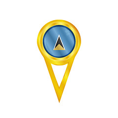 Image showing Saint Lucia pin flag