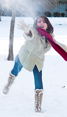 Image showing Snowball fight time - I got you