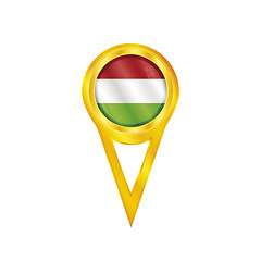 Image showing Hungary pin flag