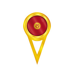 Image showing Kyrgyzstan pin flag