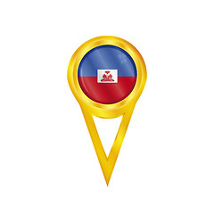 Image showing Haiti pin flag