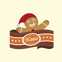 Image showing Gingerbread Man christmas label