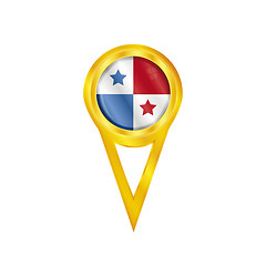 Image showing Panama pin flag