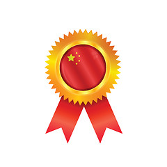 Image showing China medal flag
