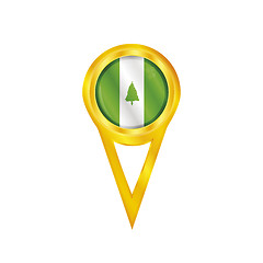 Image showing Norfolk Island pin flag