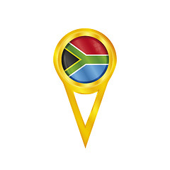 Image showing South Africa pin flag