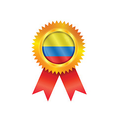 Image showing Colombia medal flag