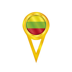 Image showing Lithuania pin flag