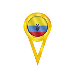 Image showing Ecuador pin flag