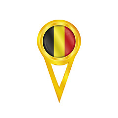 Image showing Belgium pin flag