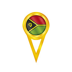 Image showing Vanuatu pin flag