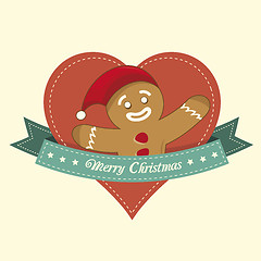 Image showing Gingerbread Man christmas label