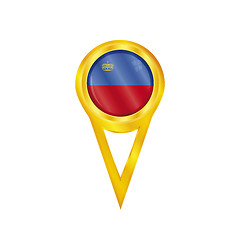 Image showing Liechtenstein pin flag
