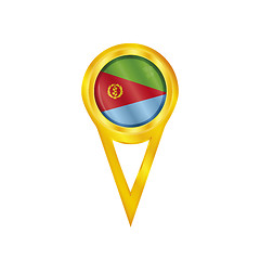 Image showing Eritrea pin flag