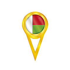 Image showing Madagascar pin flag