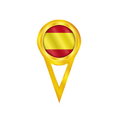 Image showing Spain pin flag
