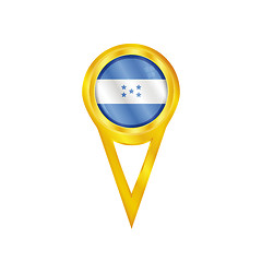 Image showing Honduras pin flag