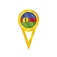 Image showing New Caledonia pin flag