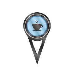 Image showing Pin sign coffee cup